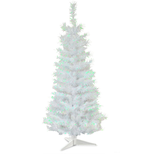 national tree company 3 ft. Tinsel Collection White Iridescent Tree