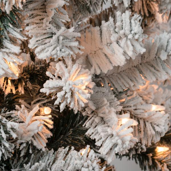 National Tree Company 4.5 Ft. Pre-Lit Acacia Flocked Tree With Clear Lights