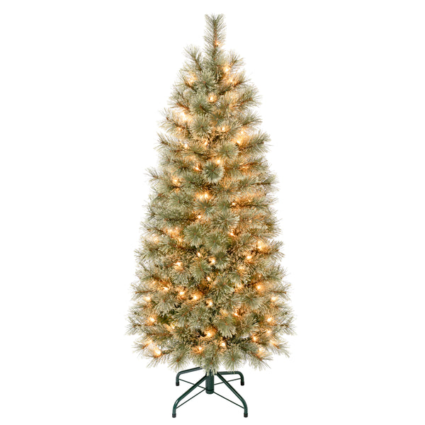 national tree company 4.5 ft. Pre-Lit Arcadia Pine Cashmere Slim Tree with Clear Lights