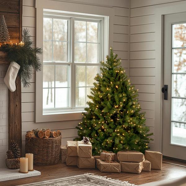 National Tree Company 4.5 Ft. Pre-Lit Downswept Douglas Fir Tree With Clear Lights