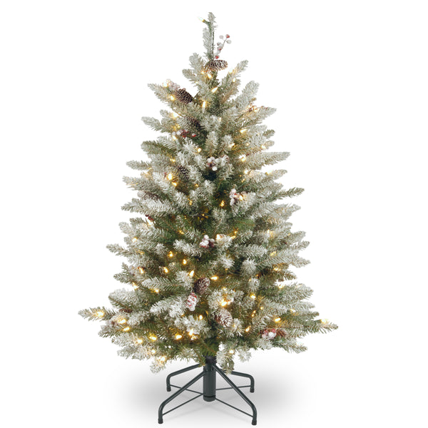 national tree company 4.5 ft. Pre-Lit Dunhill Fir Frosted Tree with Clear Lights