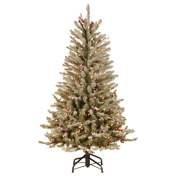 national tree company 4.5 ft. Pre-Lit Dunhill Fir Slim Tree with Clear Lights