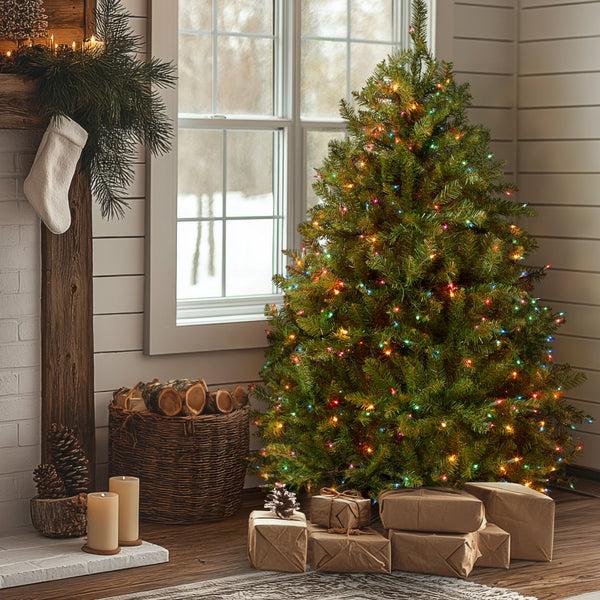 National Tree Company 4.5 Ft. Pre-Lit Dunhill Fir Tree With Multicolor Lights