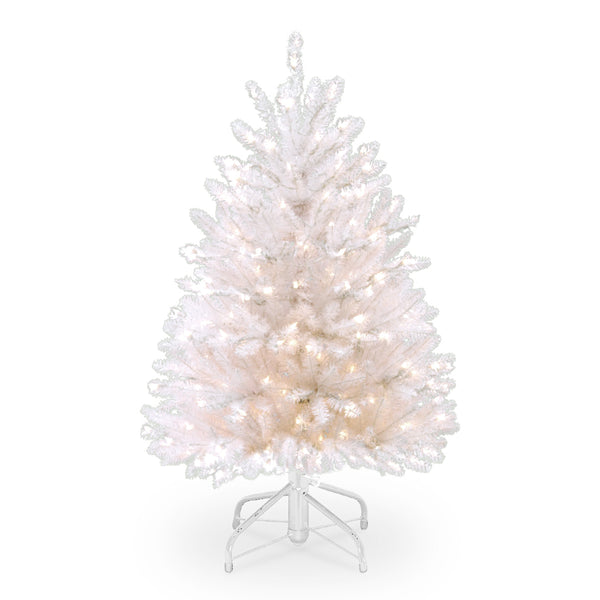 national tree company 4.5 ft. Pre-Lit Dunhill White Fir Tree with Clear Lights