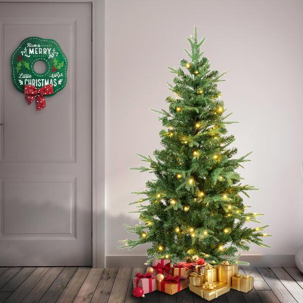 National Tree Company 4.5 Ft. Pre-Lit Duxbury Light Green Tree With Warm White LED Lights