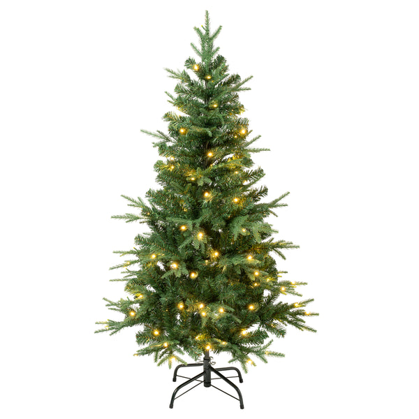 national tree company 4.5 ft. Pre-Lit Duxbury Light Green Tree with Warm White LED Lights