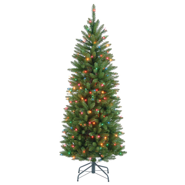 national tree company 4.5 ft. Pre-Lit Kingswood Fir Pencil Tree with Multicolor Lights