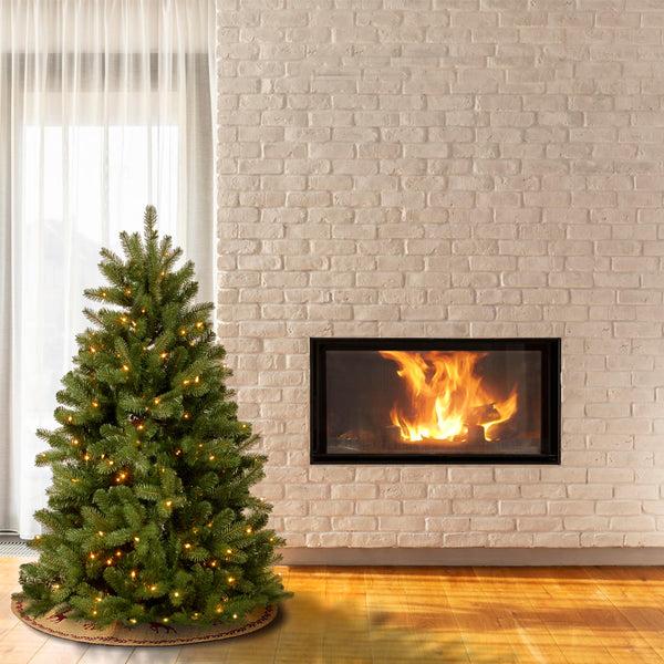 National Tree Company 4.5 Ft. Pre-Lit Newberry Spruce Tree With Dual Color LED Lights