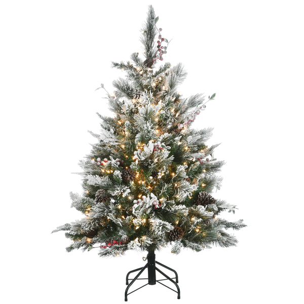 national tree company 4.5 ft. Pre-Lit Snowy Bedford Pine Tree with Clear Lights