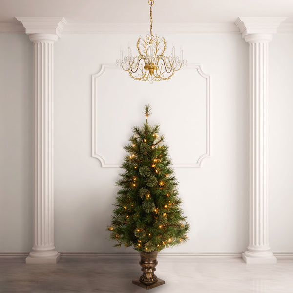 National Tree Company 4 Ft. Pre-Lit Atlanta Spruce Tree With Clear Lights