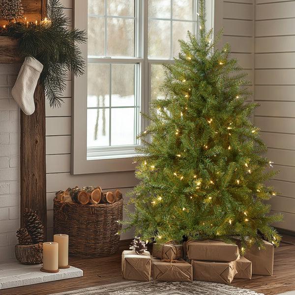 National Tree Company 4 Ft. Pre-Lit Dunhill Fir Tree With Clear Lights