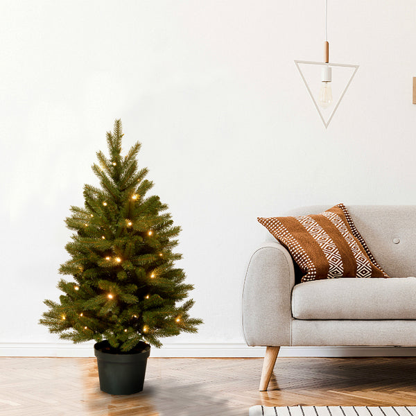 National Tree Company 4 Ft. Pre-Lit Jersey Fraser Fir Tree With Warm White LED Lights