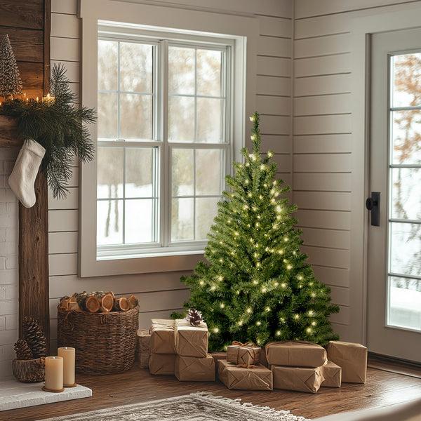 National Tree Company 4 Ft. Pre-Lit Kincaid Spruce Tree With Clear Lights
