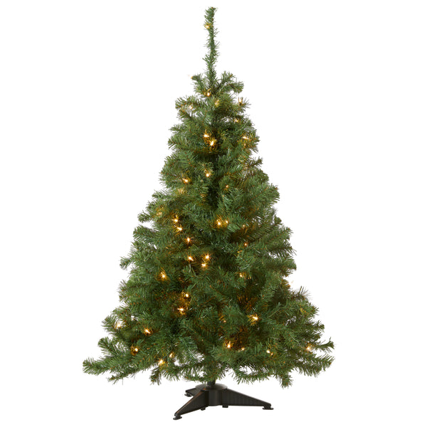 national tree company 4 ft. Pre-Lit Kincaid Spruce Tree with Clear Lights