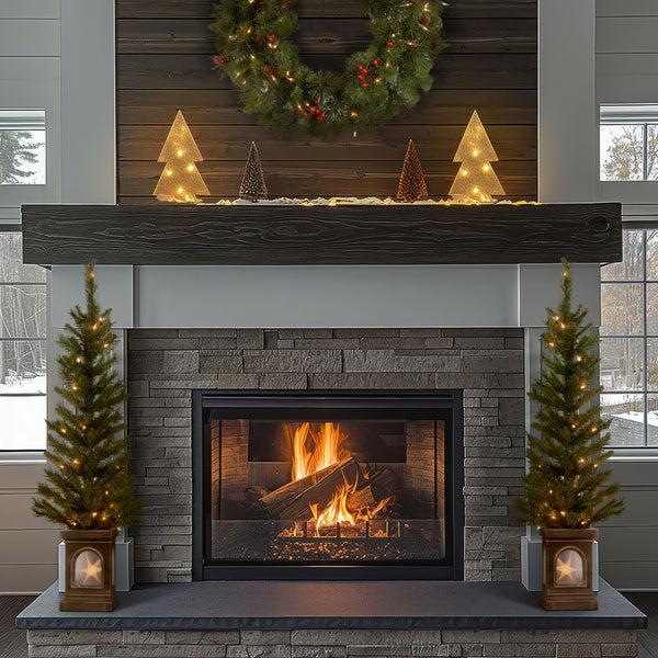 National Tree Company 4 Ft. Pre-Lit Leigh Valley Tree Set With Clear Lights