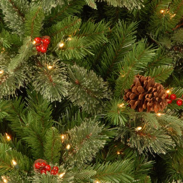 National Tree Company 4 Ft. Pre-Lit Snowy Bristle Berry Tree With Clear Lights