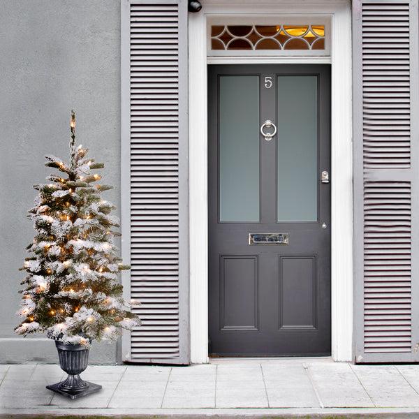 National Tree Company 4 Ft. Pre-Lit Snowy Camden Tree With Clear Lights