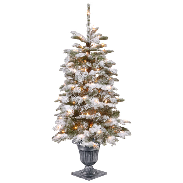 national tree company 4 ft. Pre-Lit Snowy Camden Tree with Clear Lights