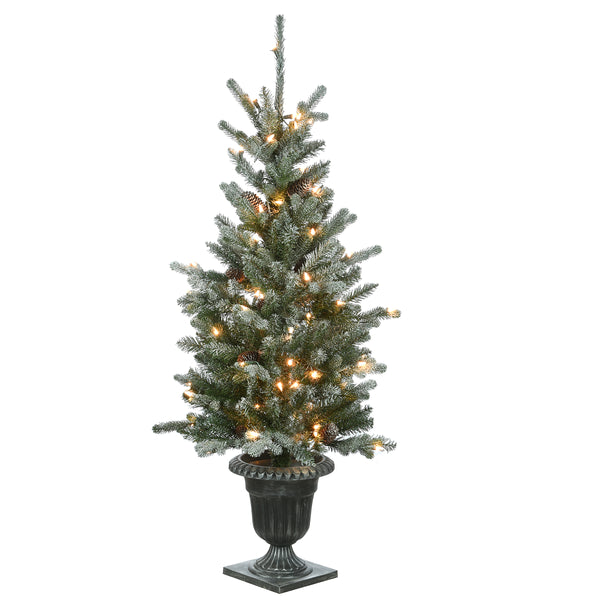 national tree company 4 ft. Pre-Lit Snowy Morgan Spruce Tree with Clear Lights
