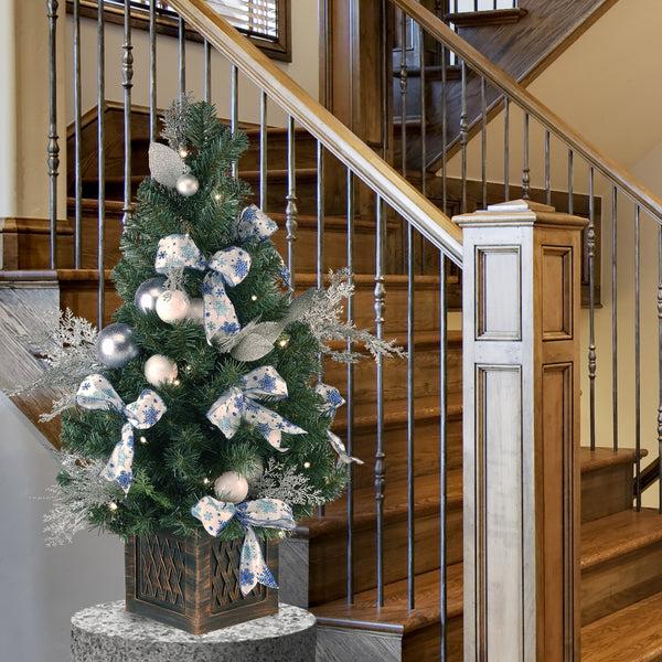 National Tree Company 40 In. Pre-Lit Decorative Collection Ornament Tree With Clear Lights