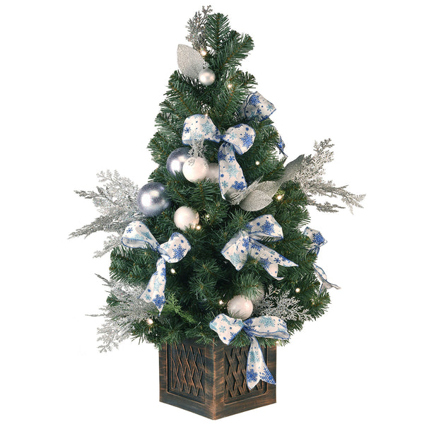 national tree company 40 in. Pre-Lit Decorative Collection Ornament Tree with Clear Lights