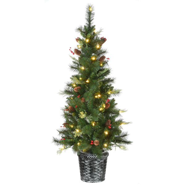 national tree company 5 ft. Pre-Lit Buzzard Pine Slim Tree with LED Lights