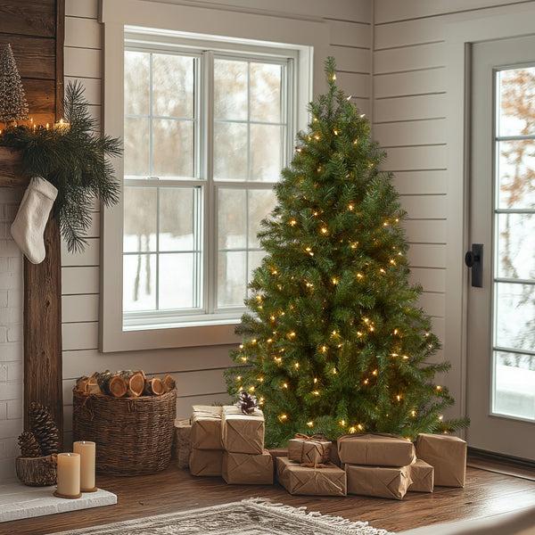 National Tree Company 5 Ft. Pre-Lit North Valley Spruce Tree With Clear Lights