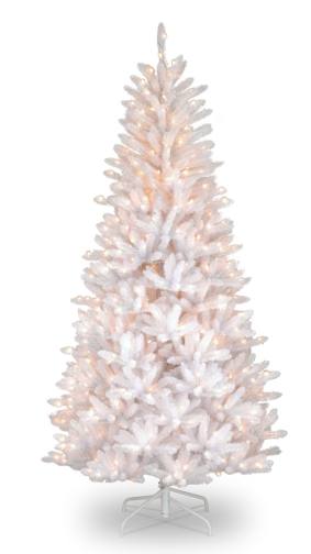 national tree company 6.5 ft. Pre-Lit Asbury White Fir Slim Tree