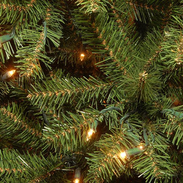 National Tree Company 6.5 Ft. Pre-Lit Aspen Spruce Slim Tree With Clear Lights