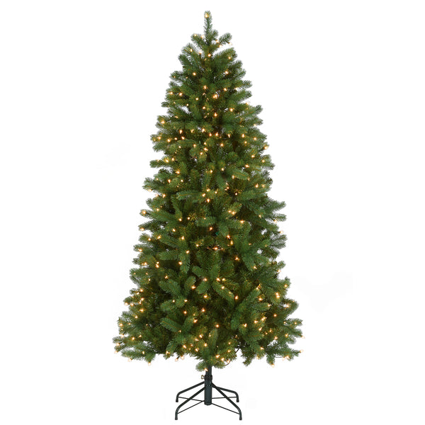 national tree company 6.5 ft. Pre-Lit Downswept Douglas Fir Slim Tree with Clear Lights