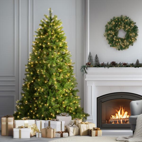 National Tree Company 6.5 Ft. Pre-Lit Downswept Douglas Fir Tree With Clear Lights