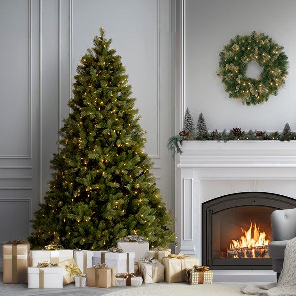 National Tree Company 6.5 Ft. Pre-Lit Downswept Douglas Fir Tree With Dual Color LED Lights