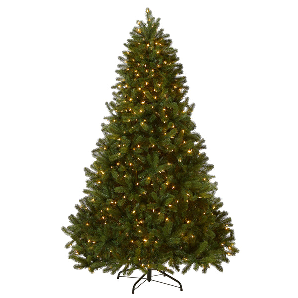 national tree company 6.5 ft. Pre-Lit Downswept Douglas Fir Tree with Dual Color LED Lights