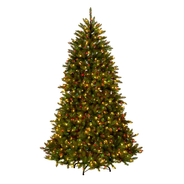 national tree company 6.5 ft. Pre-Lit Dunhill Fir Tree with Multicolor Clear Spectrum Lights