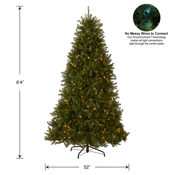 National Tree Company 6.5 Ft. Pre-Lit Dunhill Fir With PowerConnect Dual Color LED Lights