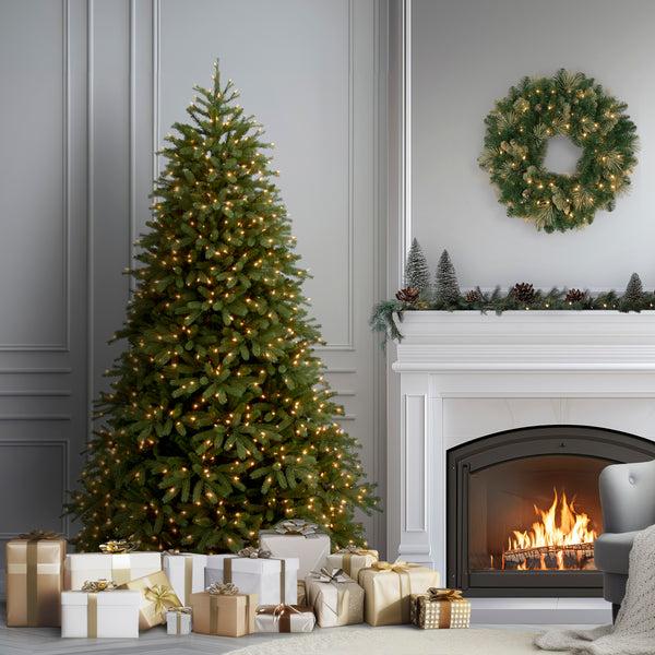 National Tree Company 6.5 Ft. Pre-Lit Jersey Fraser Fir Medium Tree With Dual Color LED Lights