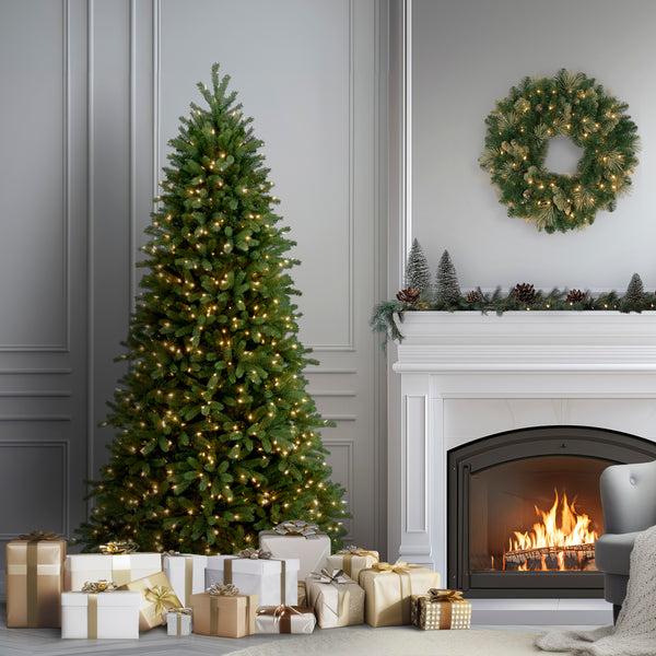 National Tree Company 6.5 Ft. Pre-Lit Jersey Fraser Fir Slim Tree With Clear Lights