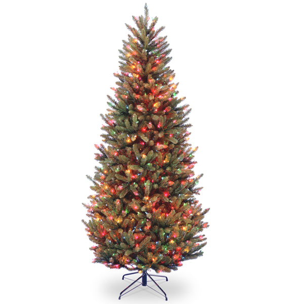 national tree company 6.5 ft. Pre-Lit Natural Fraser Fir Slim Tree with Multicolor Lights