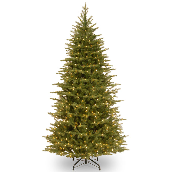 national tree company 6.5 ft. Pre-Lit Nordic Spruce Slim Tree with Clear Lights