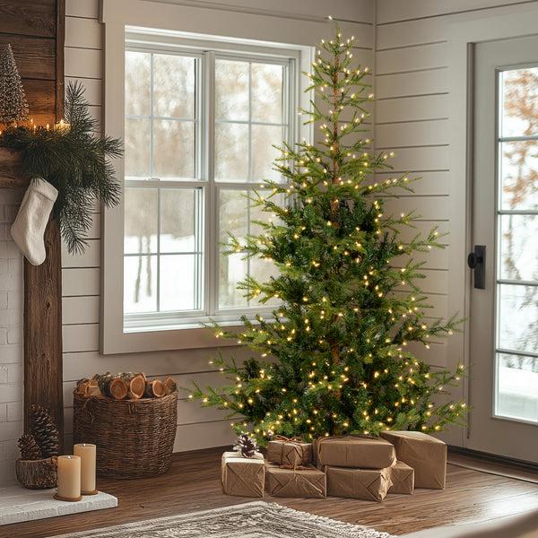 National Tree Company 6.5 Ft. Pre-Lit Norwegian Spruce Tree With Clear Lights