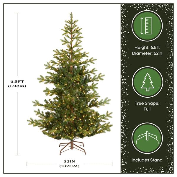 National Tree Company 6.5 Ft. Pre-Lit Norwegian Spruce Tree With Clear Lights