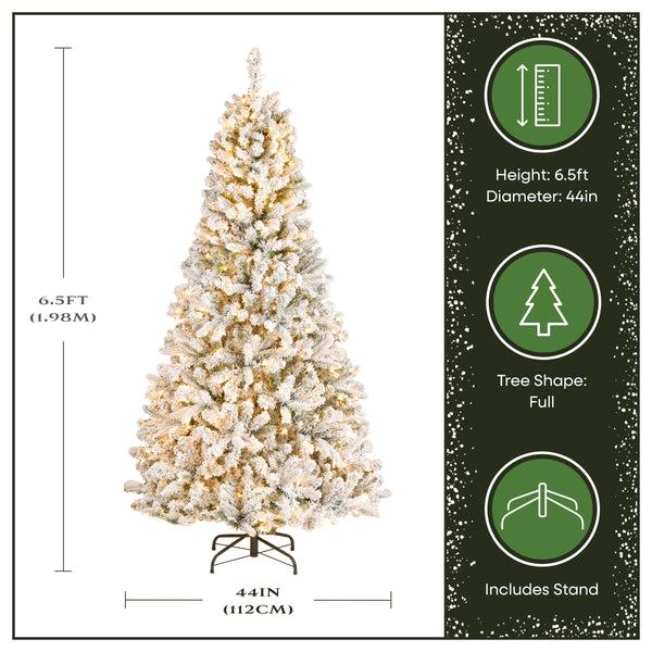 National Tree Company 6.5 Ft. Pre-Lit Snowy Mixed Pine Tree With Clear Lights