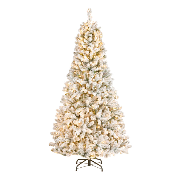 national tree company 6.5 ft. Pre-Lit Snowy Mixed Pine Tree with Clear Lights