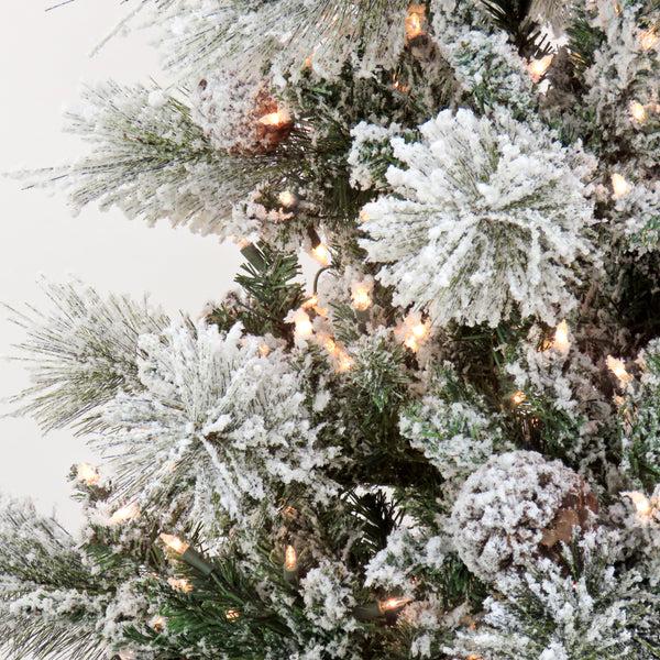 National Tree Company 6.5 Ft. Pre-Lit Snowy Yorkshire Tree With Clear Incandescent Lights