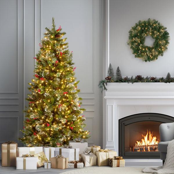 National Tree Company 6.5 Ft. Pre-Lit Wintry Pine Medium Tree With Clear Lights