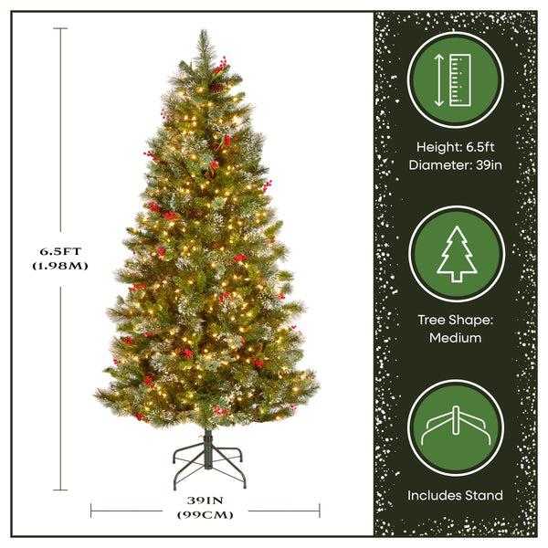 National Tree Company 6.5 Ft. Pre-Lit Wintry Pine Medium Tree With Clear Lights