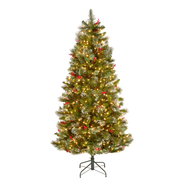 national tree company 6.5 ft. Pre-Lit Wintry Pine Medium Tree with Clear Lights