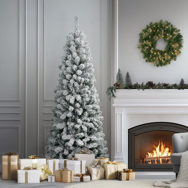 National Tree Company 6 Ft. Acacia Medium Flocked Tree