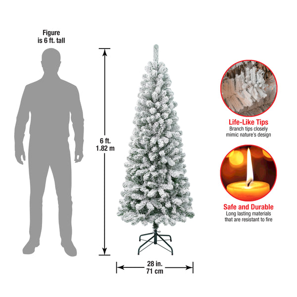 National Tree Company 6 Ft. Acacia Medium Flocked Tree