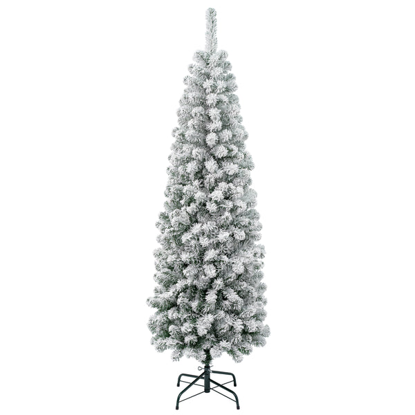 national tree company 6 ft. Acacia Pencil Slim Flocked Tree